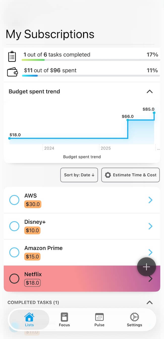 Subscription tracking in Lexi